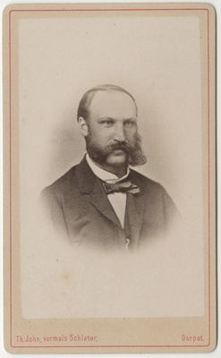 Korporatsiooni "Livonia" vilistlane parun Gustav Krüdener, koopia 1867. a portreefotost  duplicate photo