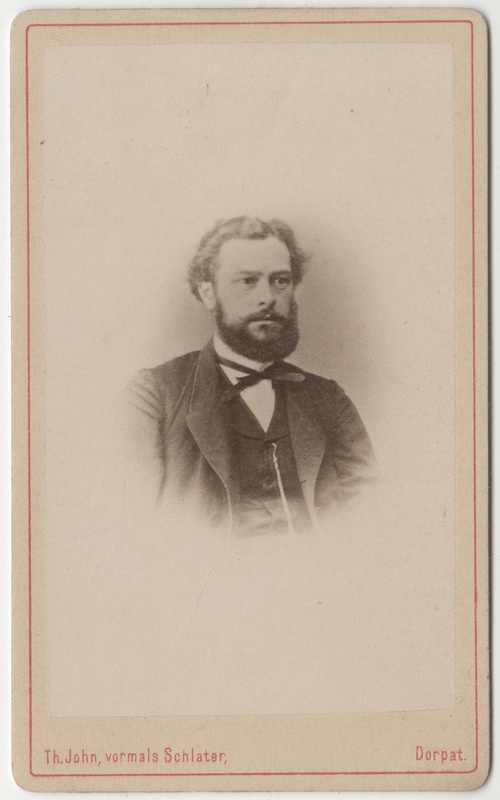 Korporatsiooni "Livonia" vilistlane Eduard Schoenberg, portreefoto