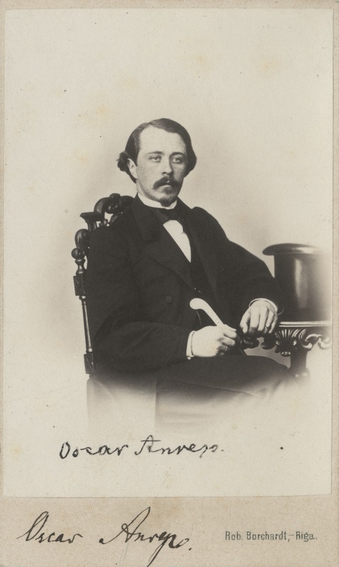 Korporatsiooni "Livonia" vilistlane Oscar von Anrep, portreefoto