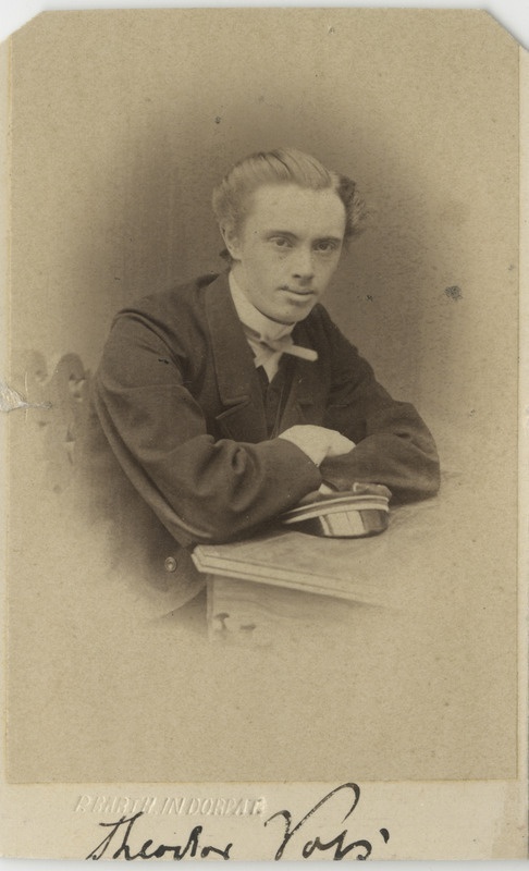 Korporatsiooni "Livonia" liige Theodor Voss, portreefoto