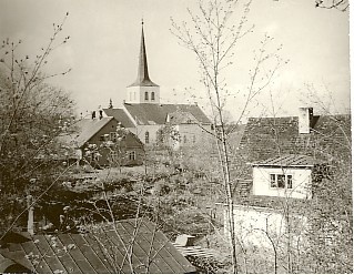 foto, vaade Paide vanalinnale 1953.a.