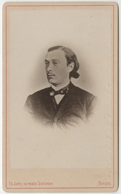 Korporatsiooni "Livonia" liige Heinrich Schoenberg, koopia portreefotost  duplicate photo