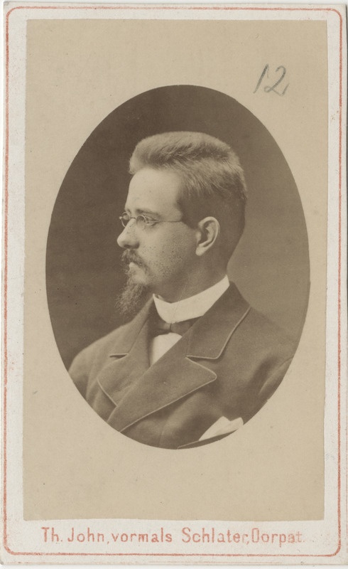 Korporatsiooni "Livonia" liige Eberhard Berens von Rautenfeld, portreefoto