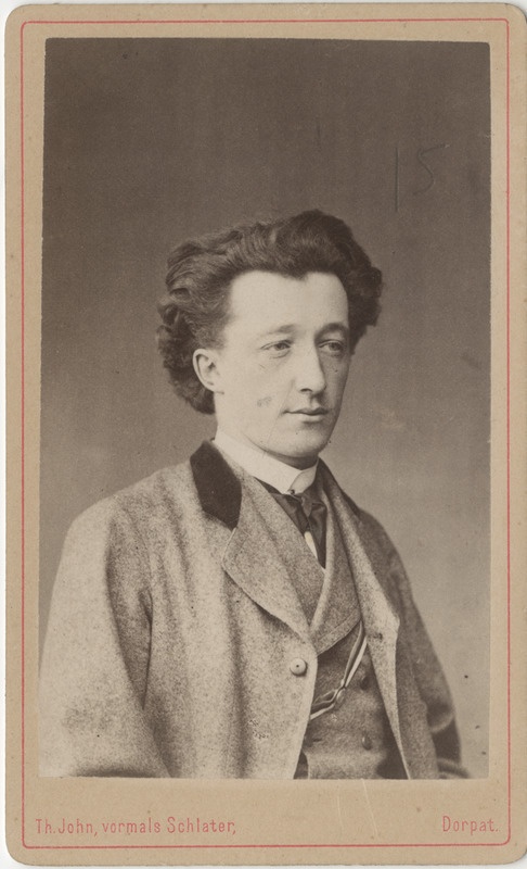 Korporatsiooni "Livonia" liige Theodor von Klot, portreefoto