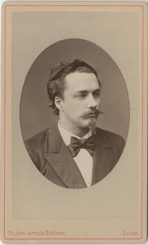 Korporatsiooni "Livonia" liige Hermann Guleke, portreefoto
