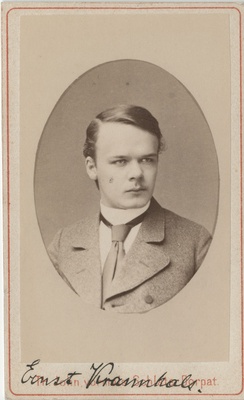 Korporatsiooni "Livonia" liige Ernst Krannhals, portreefoto  duplicate photo