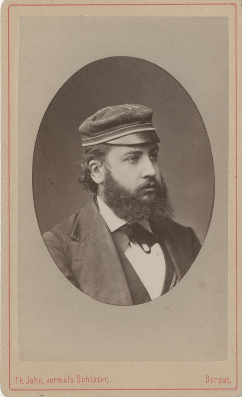 Korporatsiooni "Livonia" liige Carl Girgensohn, portreefoto