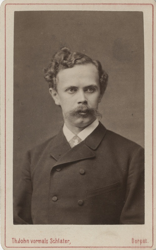 Korporatsiooni "Livonia" liige Carl von Stern, portreefoto