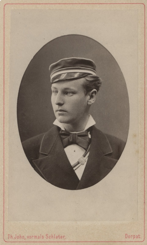 Korporatsiooni "Livonia" liige Wilhelm Stael von Holstein, portreefoto