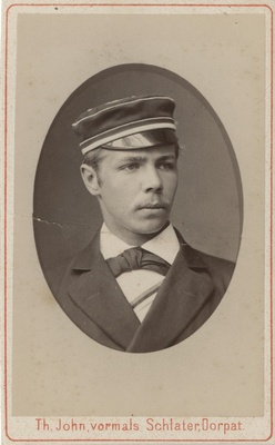 Korporatsiooni "Livonia" liige parun Otto Engelhardt, portreefoto  duplicate photo