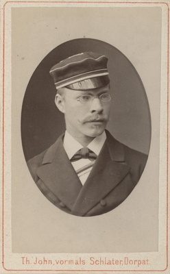 Korporatsiooni "Livonia" liige Rudolf von Freymann, portreefoto  duplicate photo