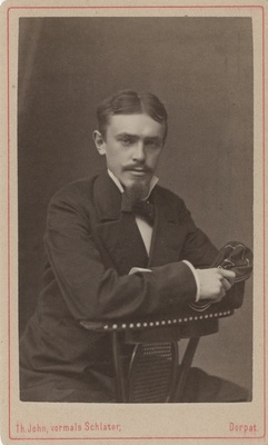 Korporatsiooni "Livonia" liige Alexander Enmann, portreefoto  duplicate photo