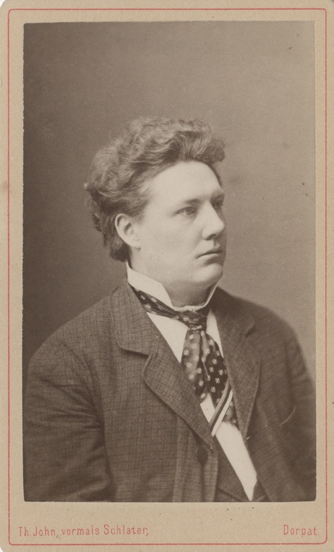 Korporatsiooni "Livonia" liige Wilhelm Lenz, portreefoto