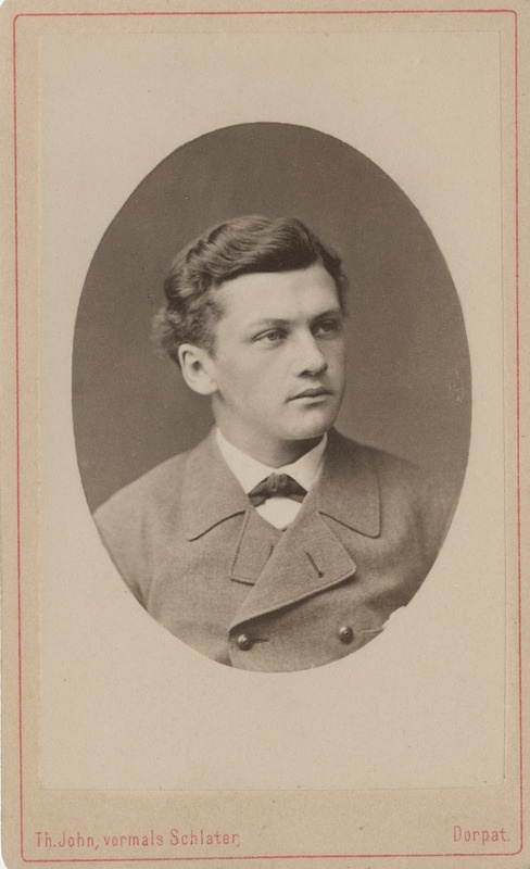 Korporatsiooni "Livonia" liige Max von Middendorff, portreefoto