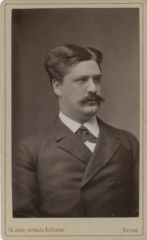 Korporatsiooni "Livonia" liige Carl Schmidt, portreefoto