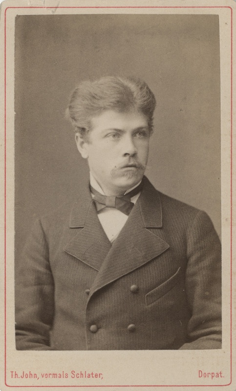 Korporatsiooni "Livonia" liige Maximilian Kreusch, portreefoto