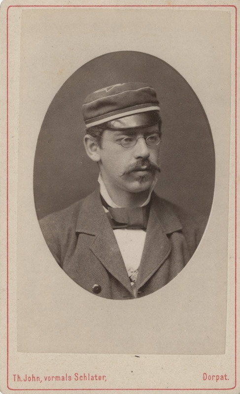 Korporatsiooni "Livonia" liige Carl Moltrecht, portreefoto