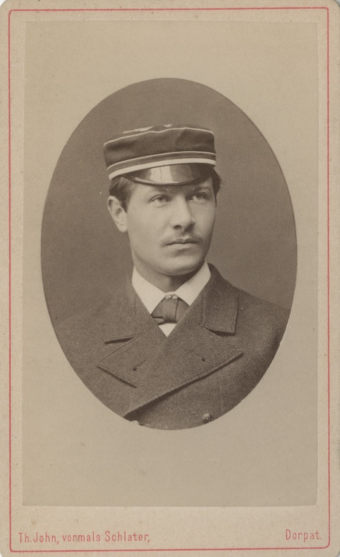 Korporatsiooni "Livonia" liige Carl Gaehtgens, portreefoto
