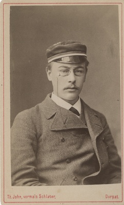 Korporatsiooni "Livonia" liige August Hartmann, portreefoto  duplicate photo