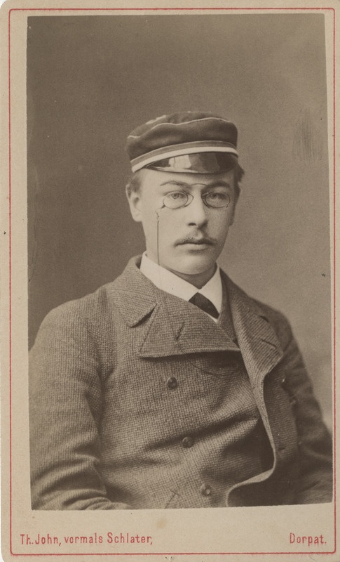 Korporatsiooni "Livonia" liige August Hartmann, portreefoto