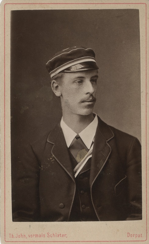 Korporatsiooni "Livonia" liige Robert von Brackel, portreefoto