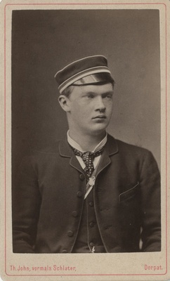 Korporatsiooni "Livonia" liige Paul Kollmann, portreefoto  duplicate photo