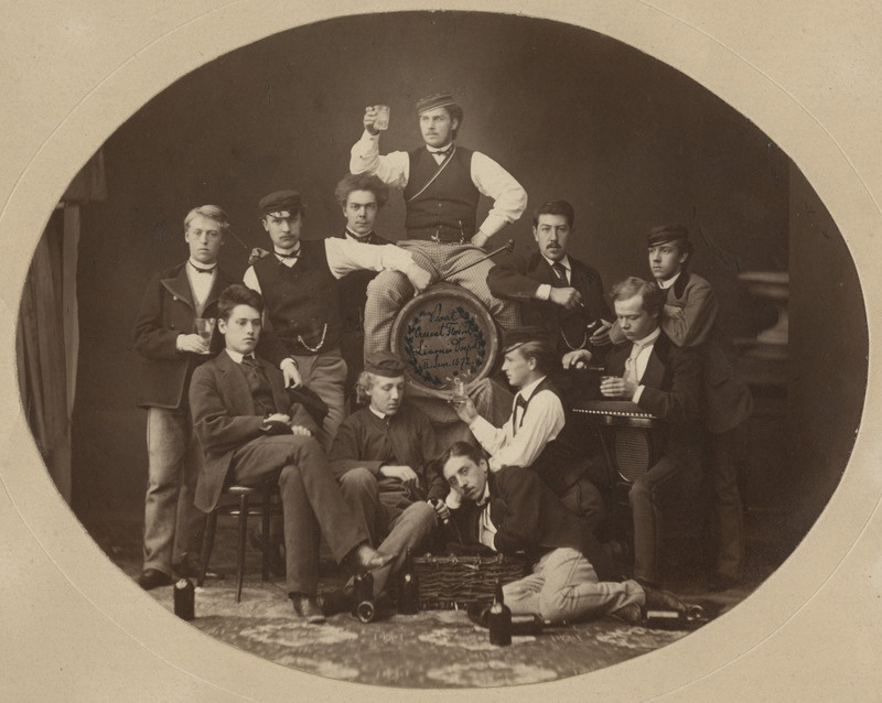 Korporatsiooni "Livonia" 1872. a II semestri rebasecoetus koos oldermanniga, grupifoto
