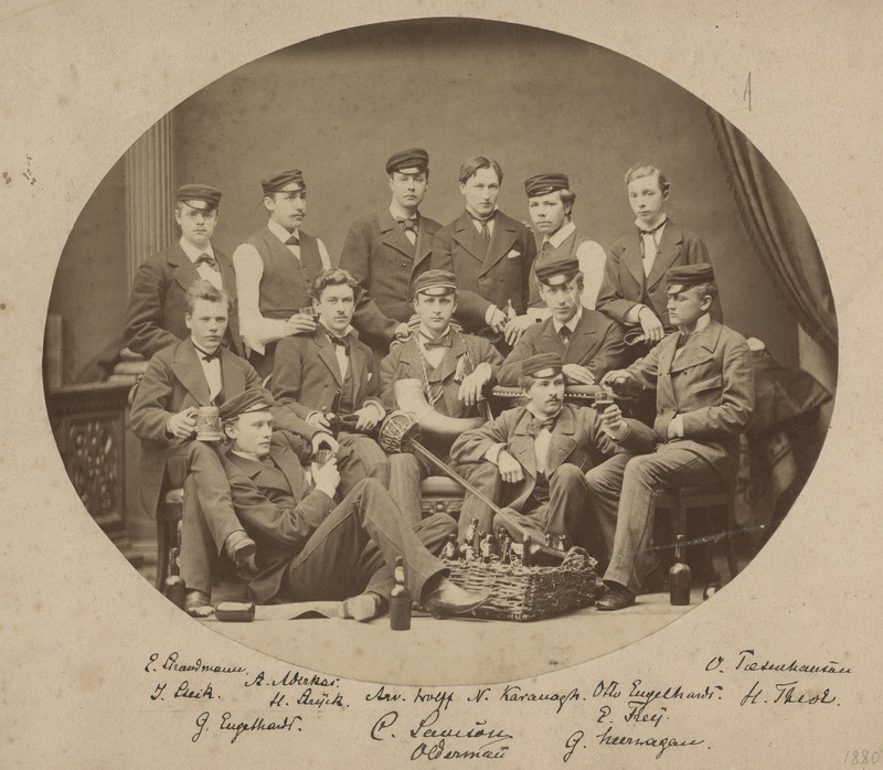 Korporatsiooni "Livonia" 1880. a I semestri rebasecoetus koos oldermanniga, grupifoto