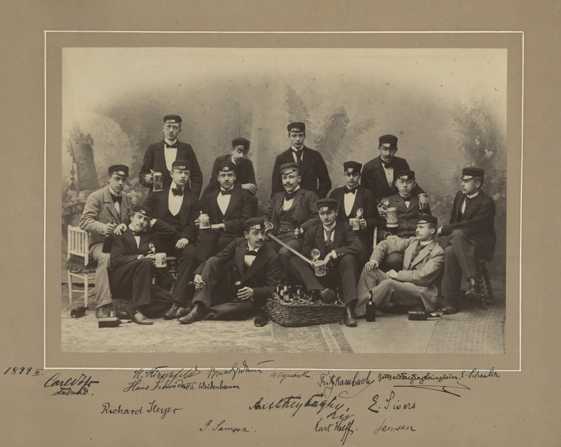 Korporatsiooni "Livonia" 1899. a II semestri rebasecoetus oldermanniga, grupifoto