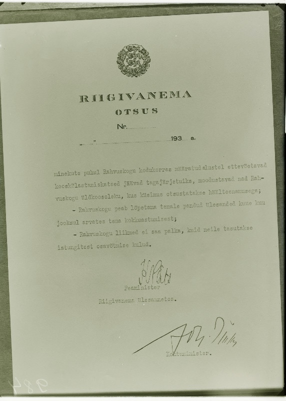 Riigivanema otsus nr. 3 8. jaanuarist 1936. (lõpp).