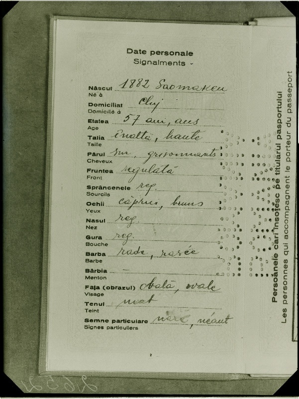 Isiku kirjeldus passil.