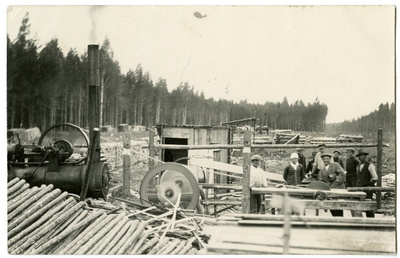 Töölised Tartu-Petseri raudteed rajamas  duplicate photo