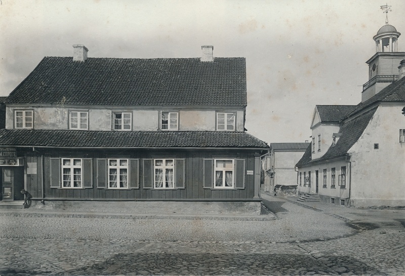 fotopostkaart, Viljandi, Sprohge hotell, raekoda, Linnu tn, u 1905