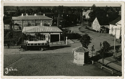 Jõhvi bussijaam linnulennult, üldvaade  duplicate photo