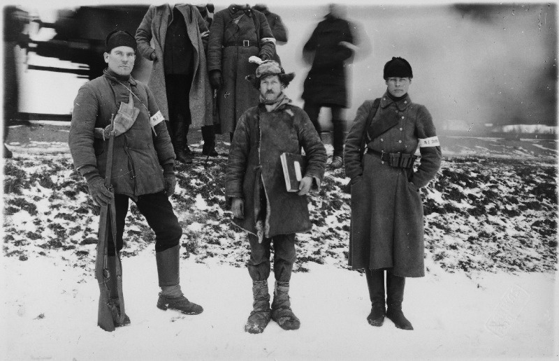 Vabadussõda. Laiarööpalise soomusrongi nr.1 sõdurite poolt vahistatud Palupera valla töörahva komitee komissar.
