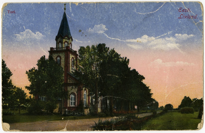 Tori kirik, 20. saj alguse postkaart