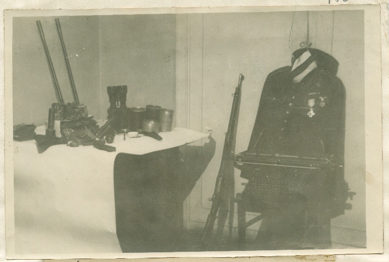 Johannes Uukkivi vahistamise käigus konfiskeeritud relvad ja muu sõjaline varustus