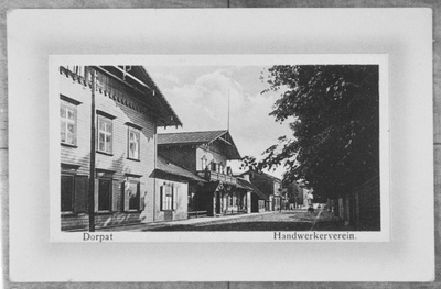 Vaade Tartu Käsitööliste Seltsi hoonele.  duplicate photo
