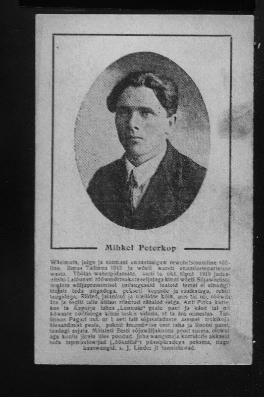 Peterkop, Mihkel - revolutsioonilisest töölisliikumisest osavõtja.