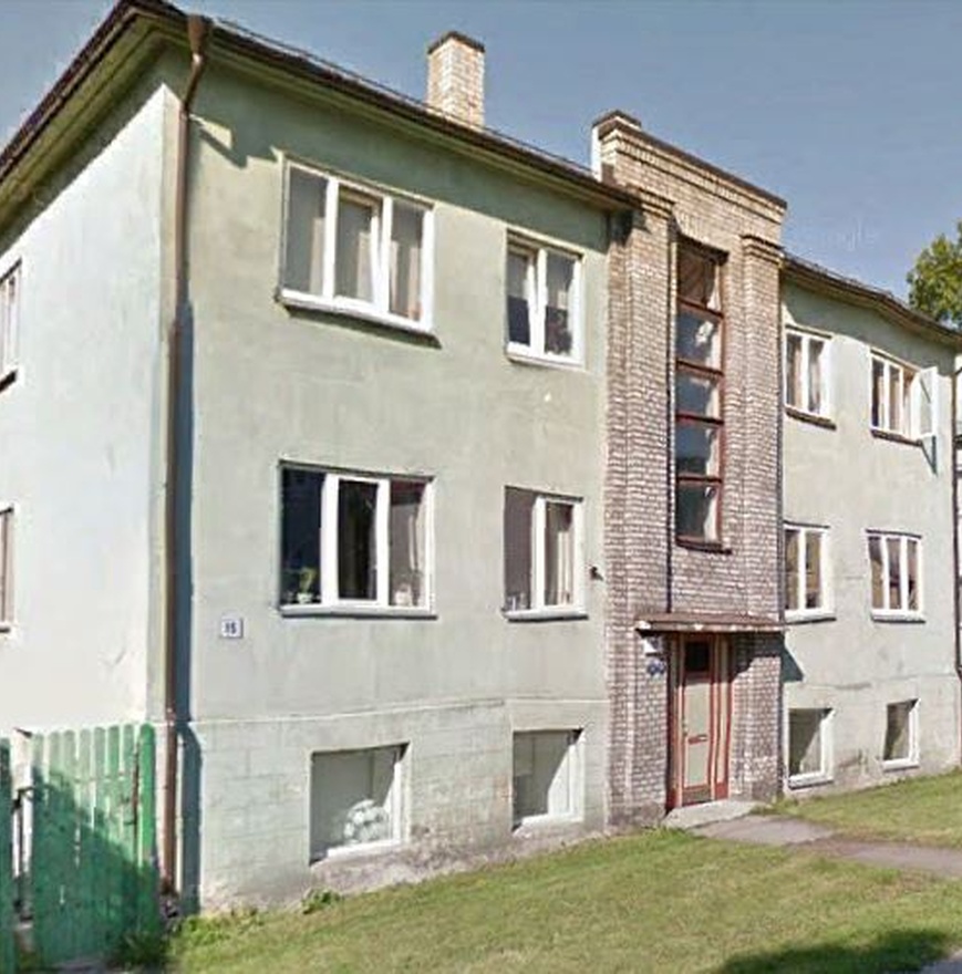 Tallinna-tüüpi korterelamu Roo 15, vaade hoonele. Arhitekt Karl Tarvas rephoto