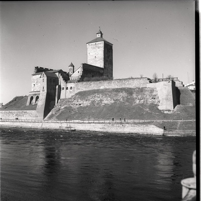 Narva Hermanni linnus - vaade üle Narva jõe  similar photo