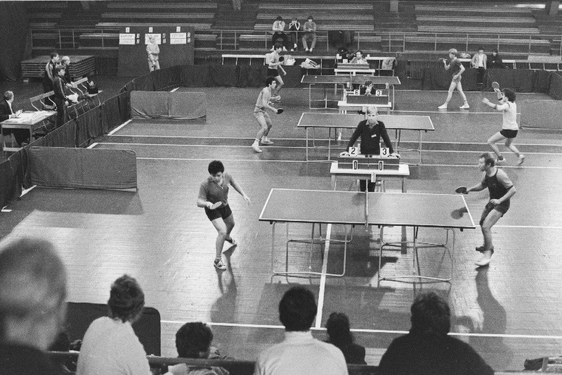 Üleliiduline lauatenniseturniir "Kalevi" spordihallis.