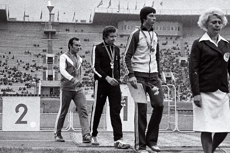 NSV Liidu rahvaste VII spartakiaadil kolmikhüppe võitjad Jaak Uudmäe, Gennadi Valjukevitš ja Anatoli Piskulin.