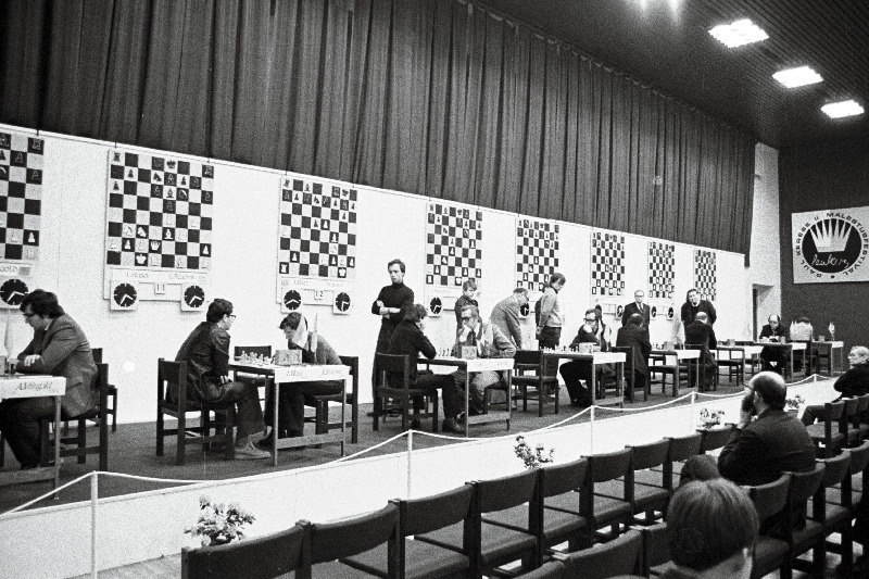 Vaade saali Paul Kerese 3. mälestusvõistluse maleturniiri "Tallinn 1981" ajal.