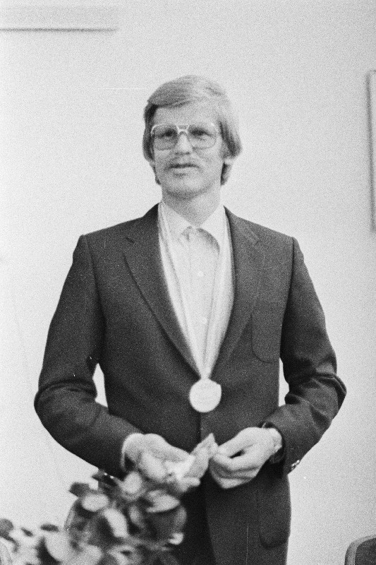 EM- võistluste hõbemedali omanik, odaviskaja Heino Puuste.