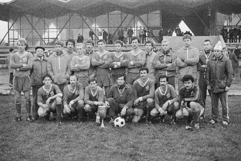 Eesti NSV 1983. a. jalgpallimeister Tallinna "Dünamo" meeskond.