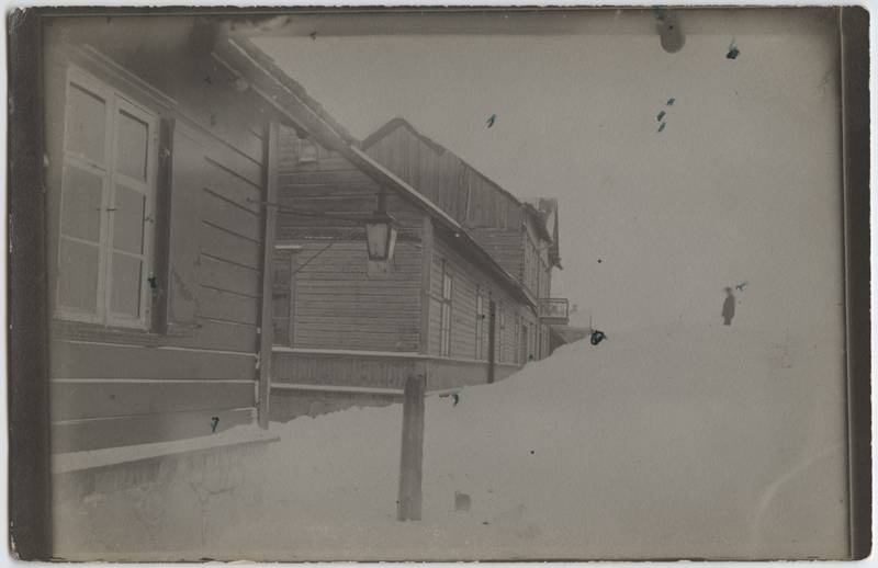 foto, Viljandi, Uus tn- Koidu tn ristmik, Uus tn 14, 12, lumi, 1914