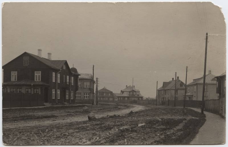 fotopostkaart, Viljandi, Lembitu pst (A. Maramaa pst), Endla tn ja Ilmarise tn vahel, u 1925