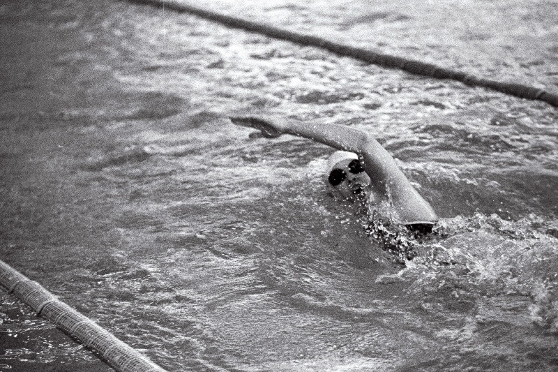 Eesti NSV - Soome ujumismaavõistlusel võistleb Aivi Liiv.
