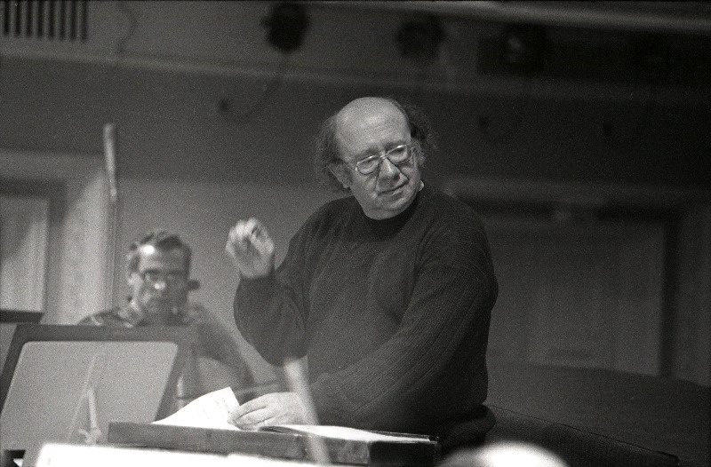 Külalisdirigent, Moskva Kamernaja opera muusikajuht Gennadi Roždestvenski orkestriproovil.